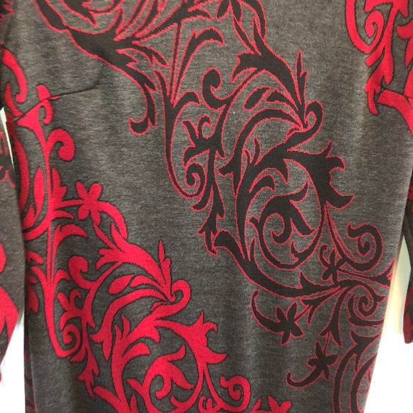 Cute red and grey dress - Picture 3 of 4